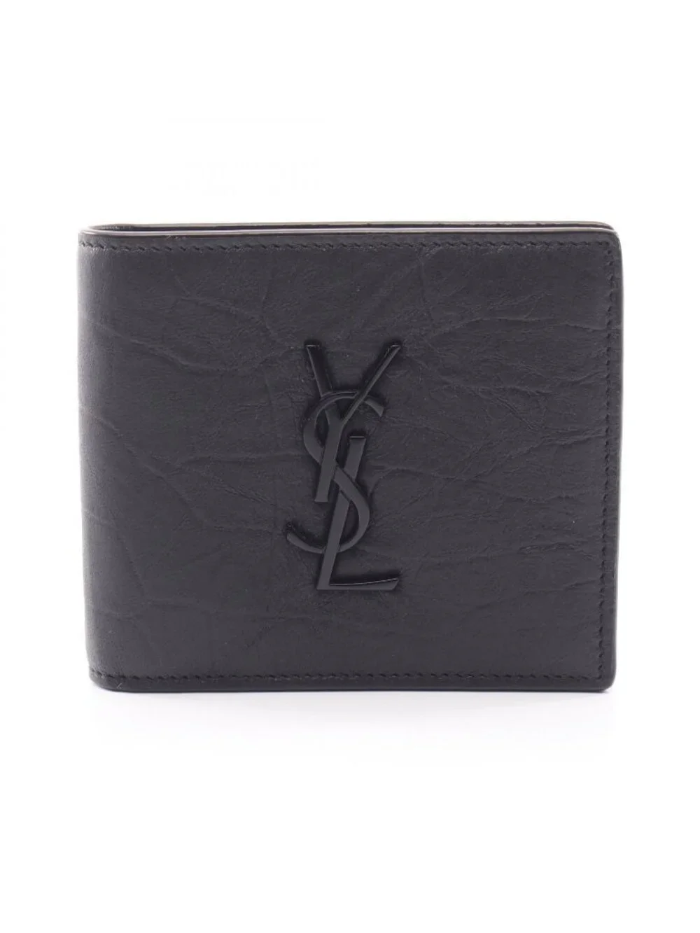 Saint Laurent Paris Billfold East West Monogram Wallet Leather Bifold